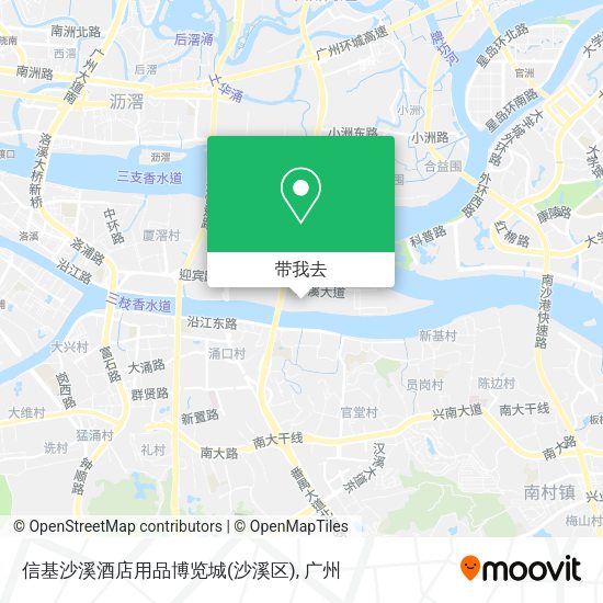 信基沙溪酒店用品博览城(沙溪区)地图