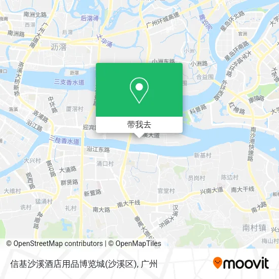 信基沙溪酒店用品博览城(沙溪区)地图