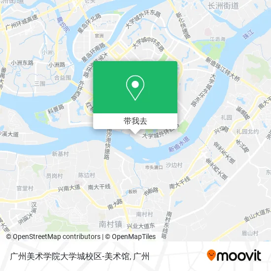 广州美术学院大学城校区-美术馆地图