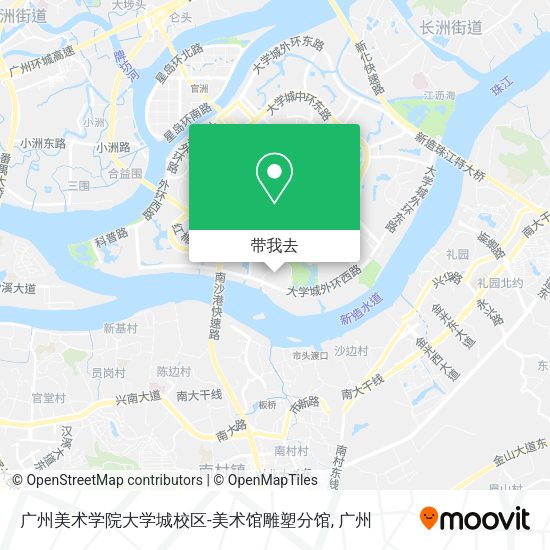 广州美术学院大学城校区-美术馆雕塑分馆地图