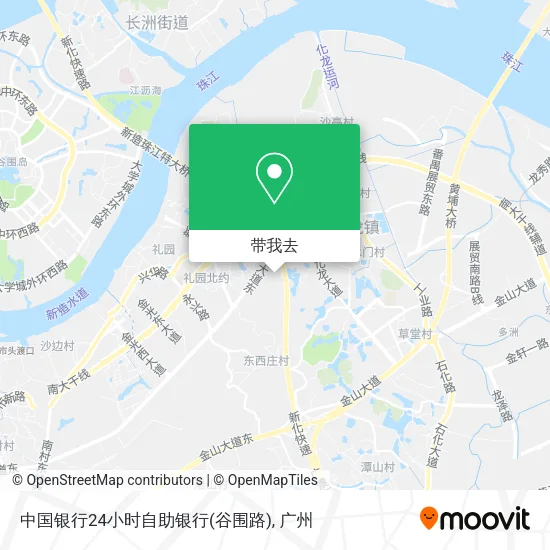 中国银行24小时自助银行(谷围路)地图