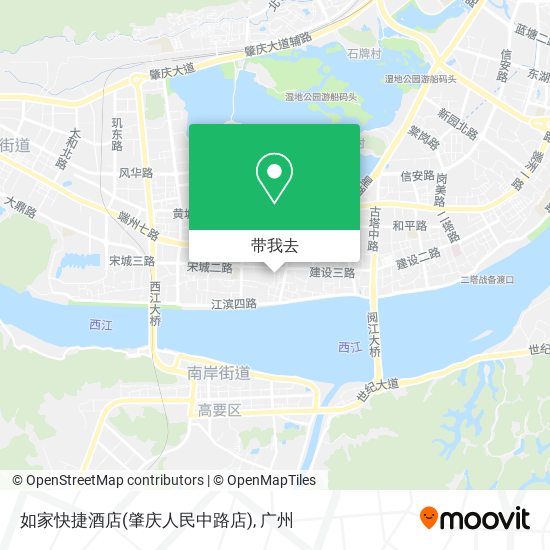 如家快捷酒店(肇庆人民中路店)地图