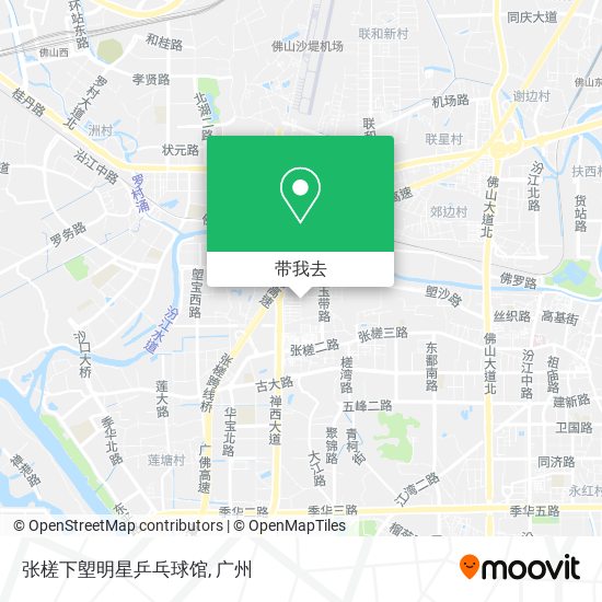 张槎下塱明星乒乓球馆地图