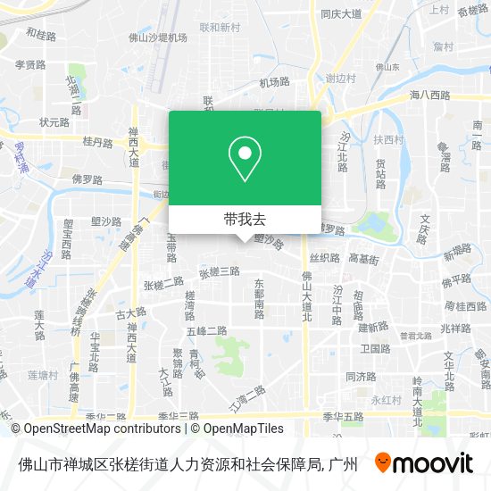 佛山市禅城区张槎街道人力资源和社会保障局地图