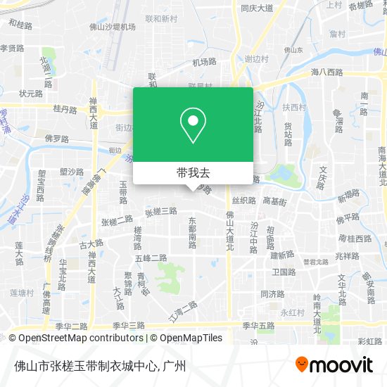 佛山市张槎玉带制衣城中心地图