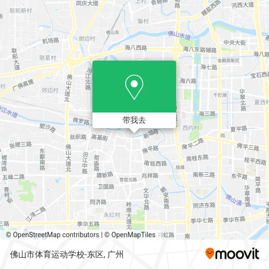 佛山市体育运动学校-东区地图