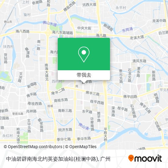 中油碧辟南海北约英姿加油站(桂澜中路)地图