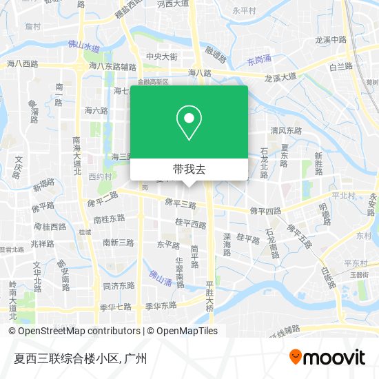 夏西三联综合楼小区地图