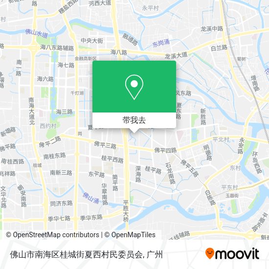 佛山市南海区桂城街夏西村民委员会地图
