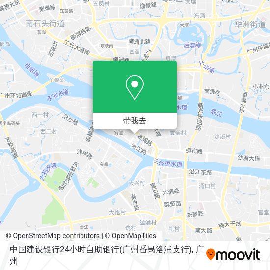 中国建设银行24小时自助银行(广州番禺洛浦支行)地图