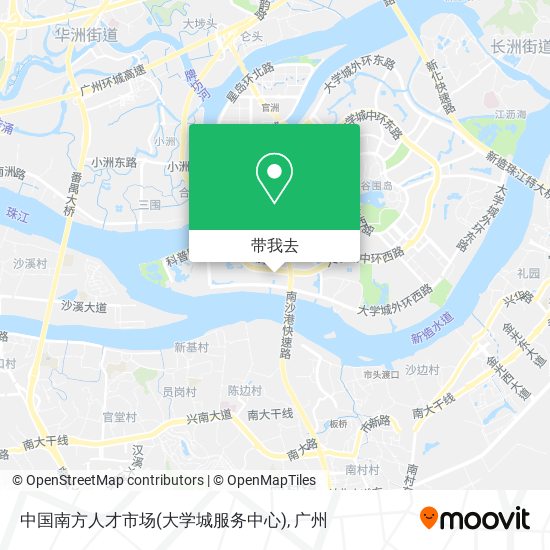 中国南方人才市场(大学城服务中心)地图