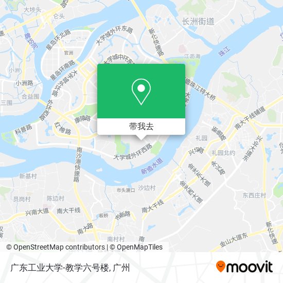 广东工业大学-教学六号楼地图