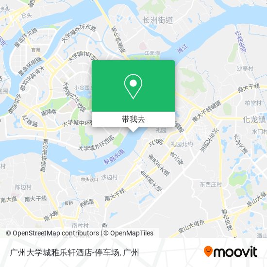 广州大学城雅乐轩酒店-停车场地图