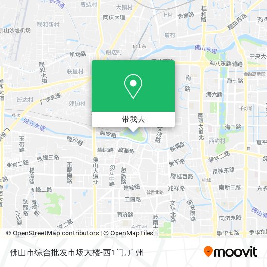 佛山市综合批发市场大楼-西1门地图