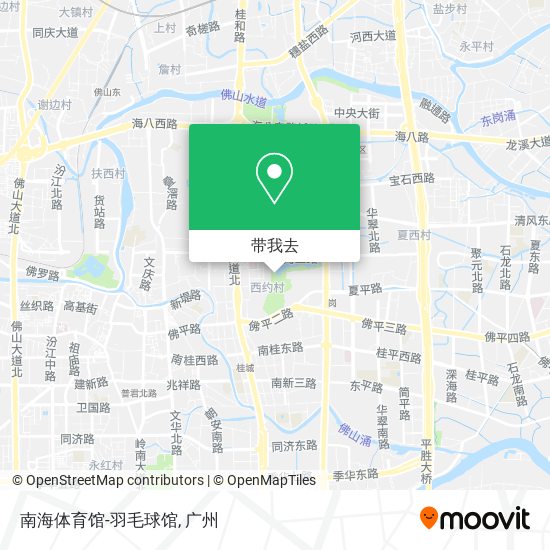 南海体育馆-羽毛球馆地图