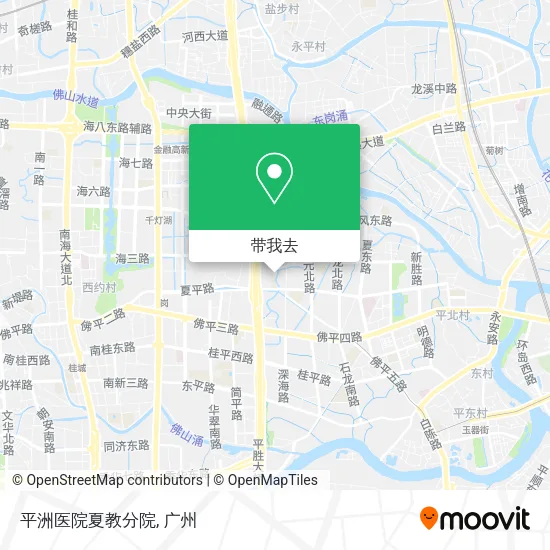 平洲医院夏教分院地图