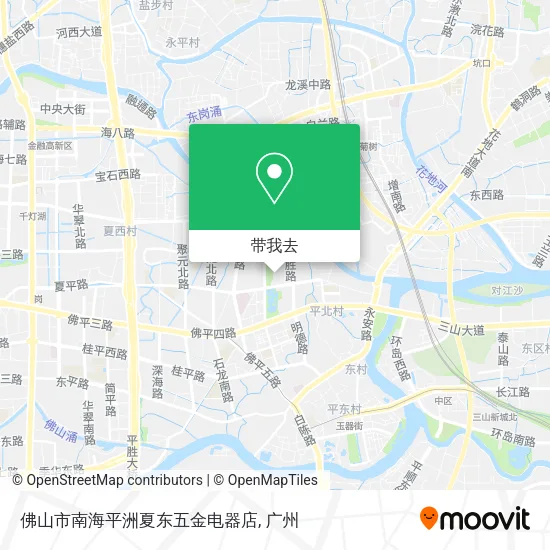 佛山市南海平洲夏东五金电器店地图