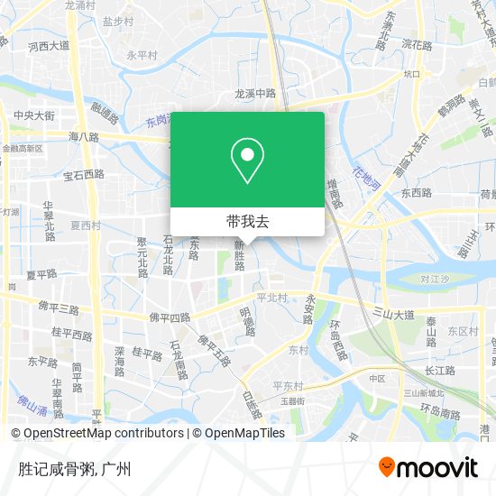 胜记咸骨粥地图