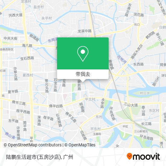 陆鹏生活超市(五房沙店)地图