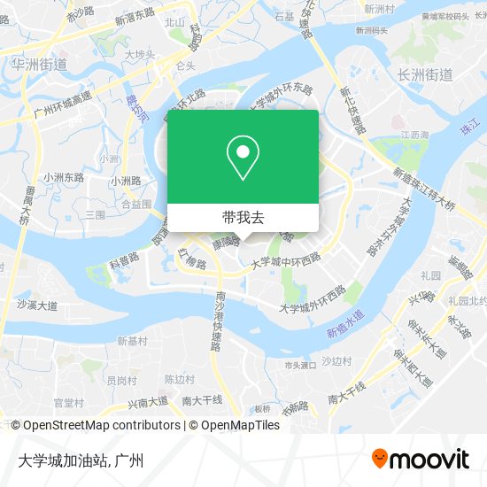 大学城加油站地图