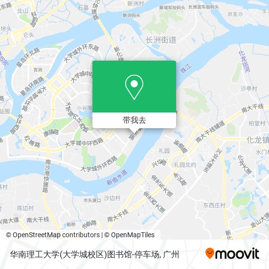 华南理工大学(大学城校区)图书馆-停车场地图