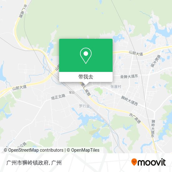 广州市狮岭镇政府地图