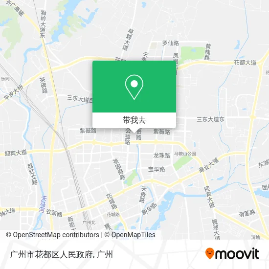 广州市花都区人民政府地图