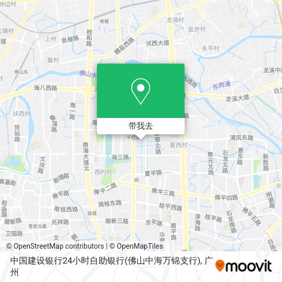 中国建设银行24小时自助银行(佛山中海万锦支行)地图