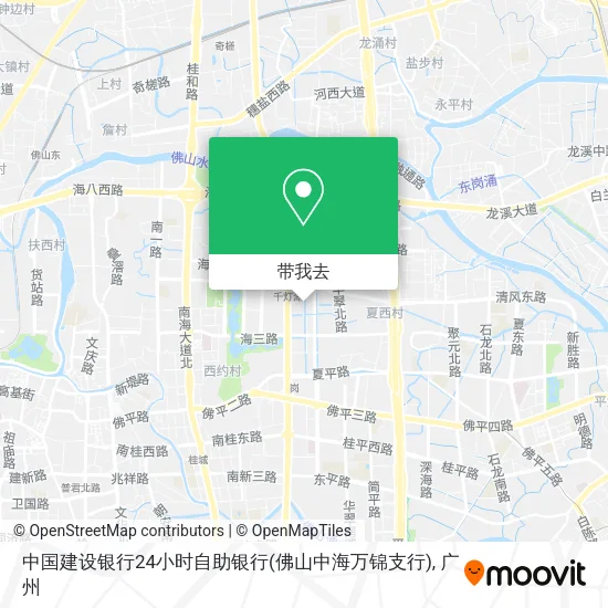 中国建设银行24小时自助银行(佛山中海万锦支行)地图