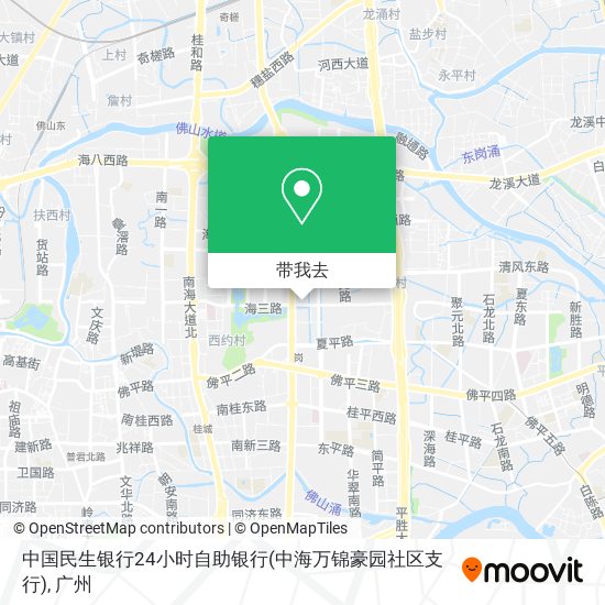 中国民生银行24小时自助银行(中海万锦豪园社区支行)地图