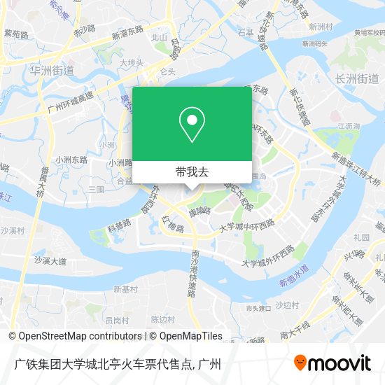 广铁集团大学城北亭火车票代售点地图