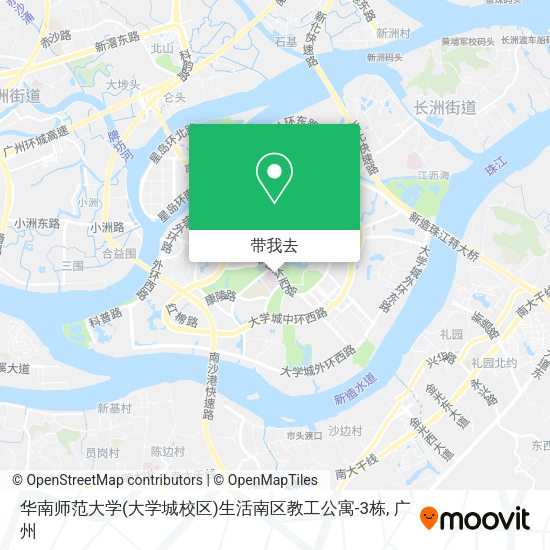 华南师范大学(大学城校区)生活南区教工公寓-3栋地图