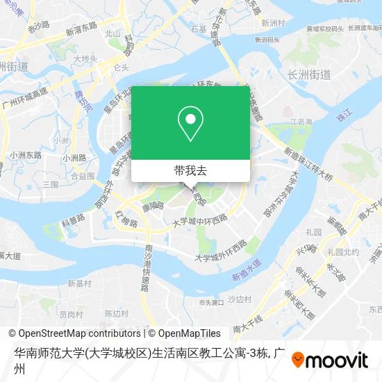 华南师范大学(大学城校区)生活南区教工公寓-3栋地图
