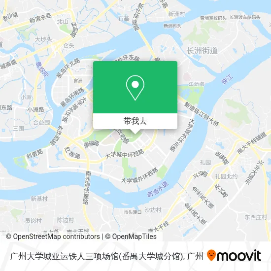广州大学城亚运铁人三项场馆(番禺大学城分馆)地图