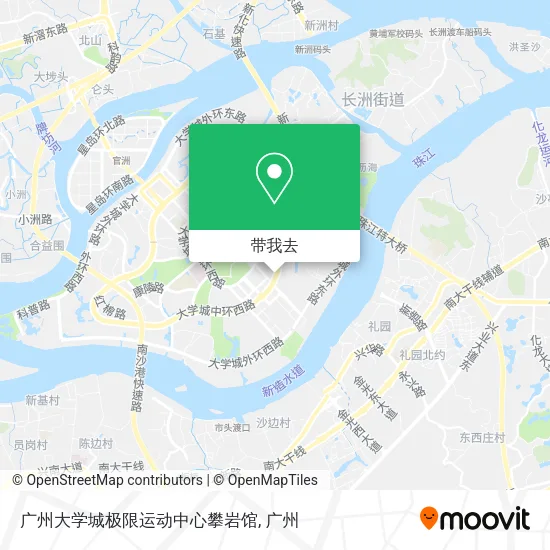 广州大学城极限运动中心攀岩馆地图