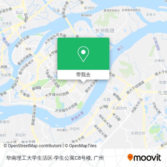 华南理工大学生活区-学生公寓C8号楼地图