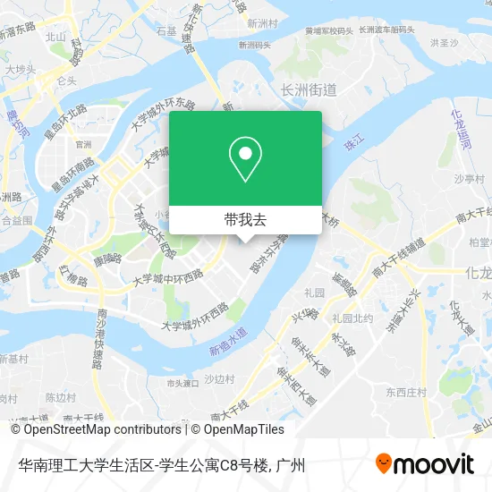 华南理工大学生活区-学生公寓C8号楼地图