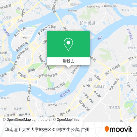 华南理工大学大学城校区-C4栋学生公寓地图