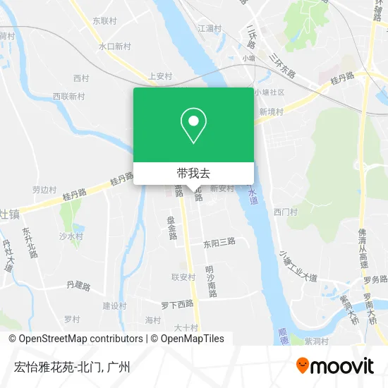 宏怡雅花苑-北门地图