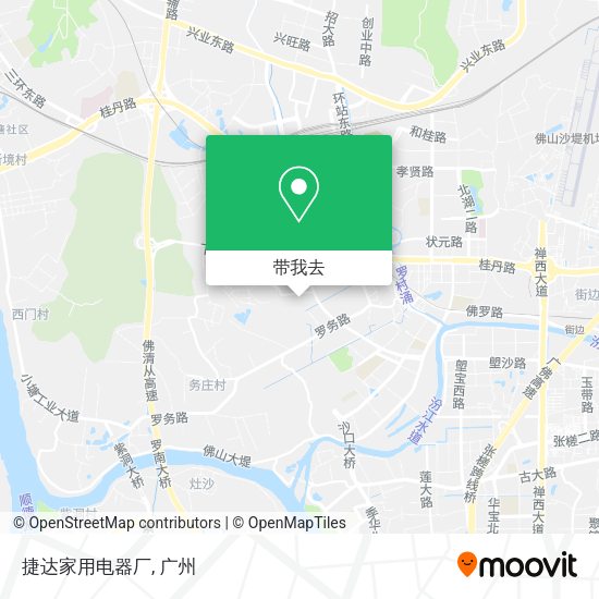 捷达家用电器厂地图