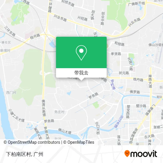 下柏南区村地图