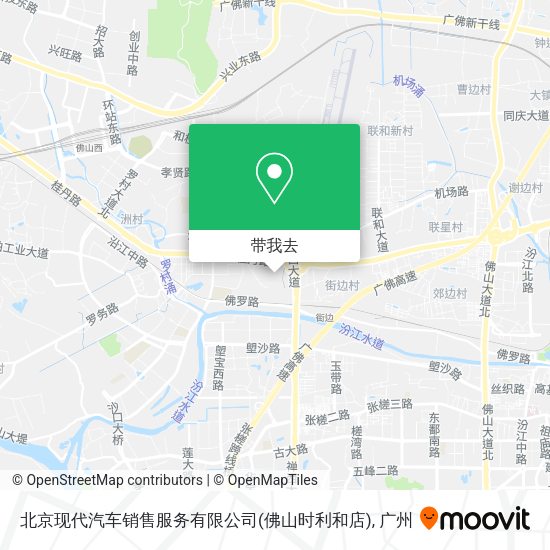 北京现代汽车销售服务有限公司(佛山时利和店)地图