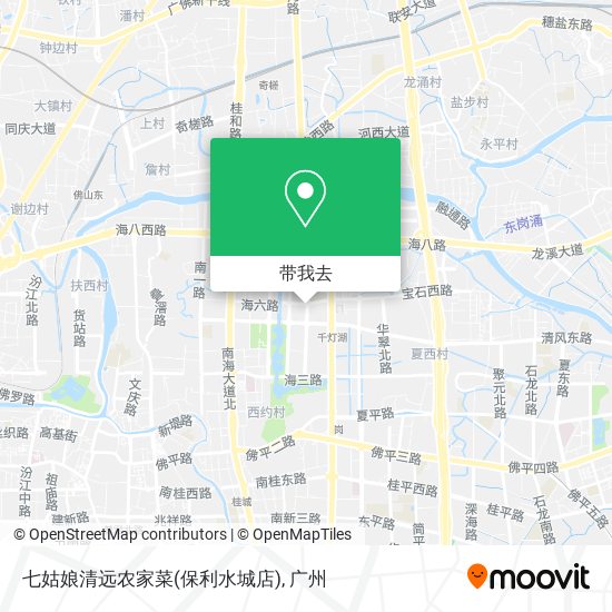 七姑娘清远农家菜(保利水城店)地图