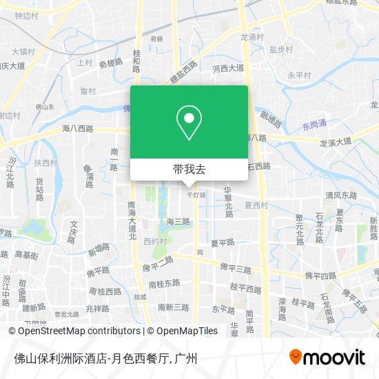 佛山保利洲际酒店-月色西餐厅地图