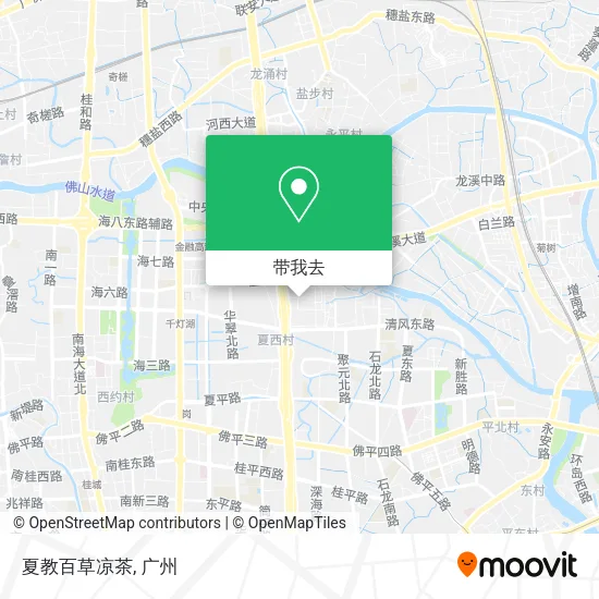 夏教百草凉茶地图