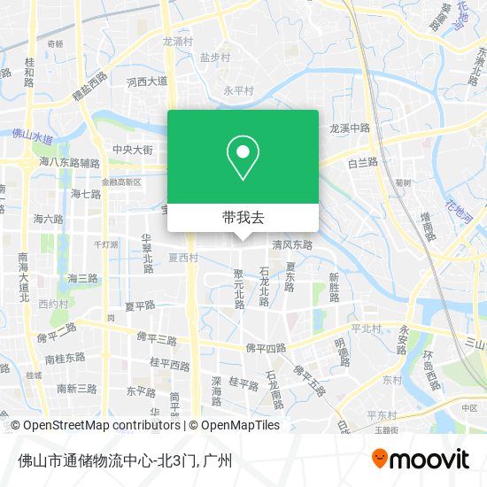 佛山市通储物流中心-北3门地图
