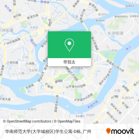 华南师范大学(大学城校区)学生公寓-D栋地图