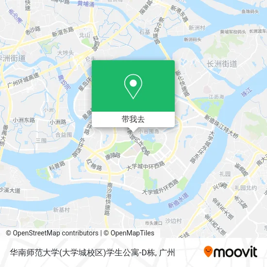 华南师范大学(大学城校区)学生公寓-D栋地图