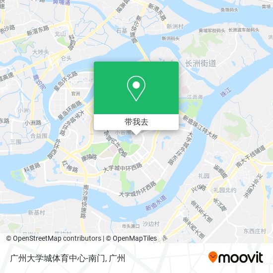 广州大学城体育中心-南门地图