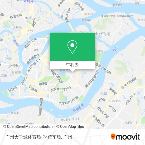 广州大学城体育场-P4停车场地图